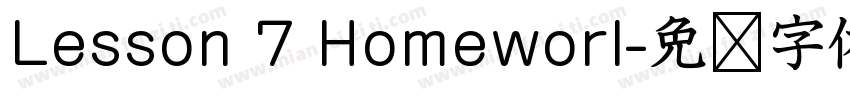Lesson 7 Homeworl字体转换